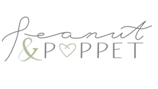 Peanut and Poppet logo. Cloth nappy shop.
