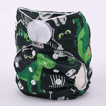 Load image into Gallery viewer, Sigzagor cloth nappy with velcro waist - simple cheap reusable nappy - dinosaur print