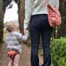 Load image into Gallery viewer, Mum and daughter with matching Little Poppet nappy and bag Cassia - Peanut and Poppet UK
