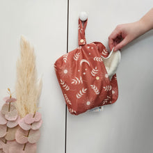 Load image into Gallery viewer, Little Poppet mini wet bag in Cassia with cloth wipes - Peanut and Poppet UK