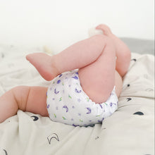 Load image into Gallery viewer, Exclusive Peanut and Poppet x Fiyyah cloth nappy print - Lilac moon print