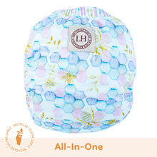 Load image into Gallery viewer, Opal Hives Lighthouse Kids Supreme all-in-one cloth nappy - Peanut and Poppet UK