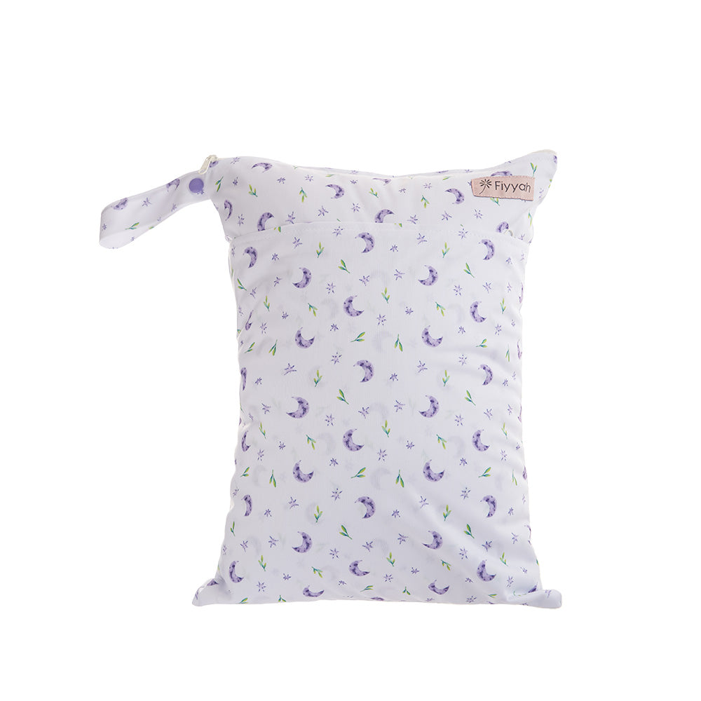 Fiyyah medium wet bag for cloth nappies - Amethyst Dreams Peanut and Poppet exclusive print