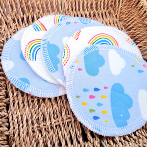 Sparrow Road Handmade rain clouds print reusable make up remover pads - Eco Skincare - Peanut and Poppet