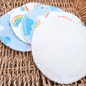 White backing for reusable make up remover pads from Sparrow Road Handmade - Peanut and Poppet UK