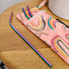 Load image into Gallery viewer, Designer Bums Straw Pouch for reusable straws - Peanut and Poppet UK

