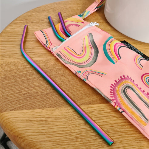 Designer Bums Straw Pouch for reusable straws - Peanut and Poppet UK