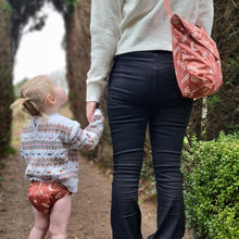 Load image into Gallery viewer, Mum and daughter with matching Little Poppet nappy and bag Cassia - Peanut and Poppet UK
