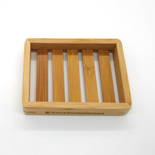 Load image into Gallery viewer, Save Some Green Bamboo Soap Dish Rack - Eco Bathroom - Peanut and Poppet UK
