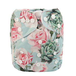 Floral cloth nappy by Sigzagor - Reusable pocket nappies for baby - Peanut and Poppet UK