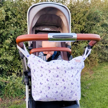 Load image into Gallery viewer, Fiyyah Everyday wet bag in Amethyst Dreams - changing bag and pram bag for reusable nappies - Peanut and Poppet UK
