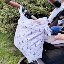 Load image into Gallery viewer, Fiyyah Everyday wet bag - lilac moon changing bag and pram bag for reusable nappies - Peanut and Poppet UK
