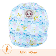 Load image into Gallery viewer, Opal Hives Lighthouse Kids Supreme all-in-one cloth nappy - Peanut and Poppet UK
