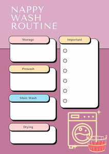 Nappy Wash Routine Template (Purple)