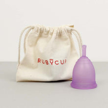 Load image into Gallery viewer, Ruby cup medium in purple with bag - eco-friendly period - Peanut and Poppet UK
