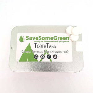 Save Some Green Toothtabs with fluoride - Eco toothpaste tablets - Peanut and Poppet UK