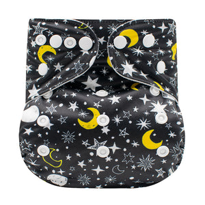 Starry Night Cloth nappy by Sigzagor - Reusable pocket nappies for baby - Peanut and Poppet UK