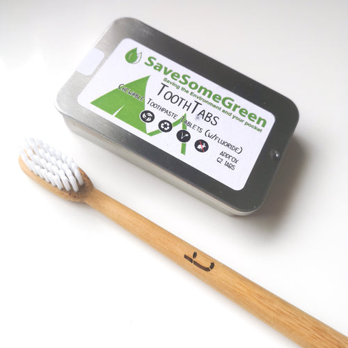 Save Some Green zero waste toothpaste tablets - eco bathroom- Peanut and Poppet UK