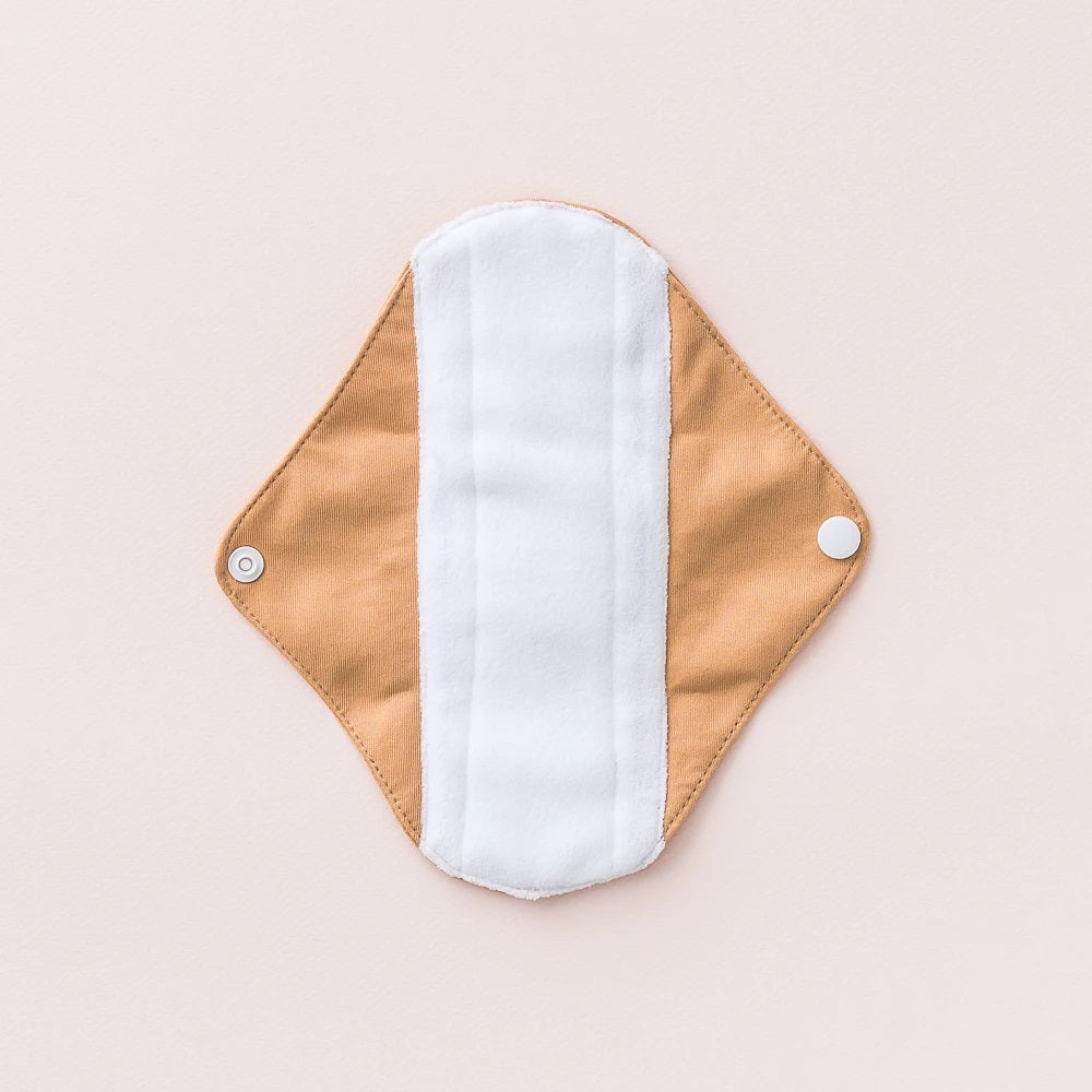 Little Lamb reusable panty liner in tan - eco friendly periods - Peanut and Poppet UK