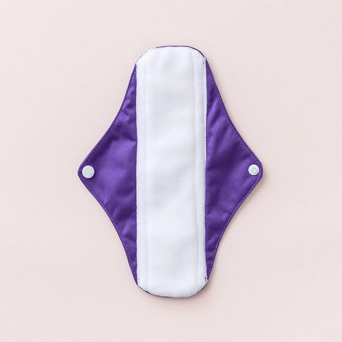 Little Lamb reusable period pad in purple - eco friendly periods - Peanut and Poppet UK