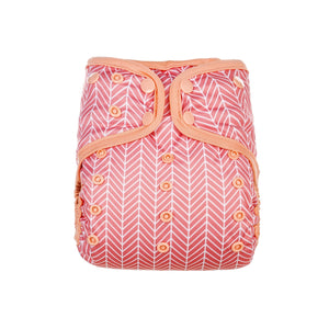 Little Lovebum Popper and Pocket - Coral - Cloth Nappies - Peanut and Poppet UK