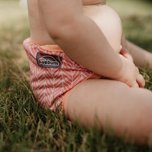 Little Lovebum Popper and Pocket - Coral - Eco Cloth Nappies - Peanut and Poppet UK