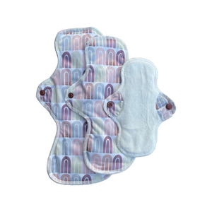 Yoho and Co Arches reusable period pads in 3 sizes - eco-friendly periods - Peanut and Poppet UK